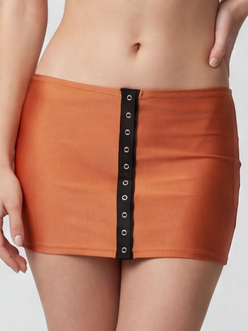 Rip-Away Mini Skirt w/Snaps in Tricot Fabric. 877